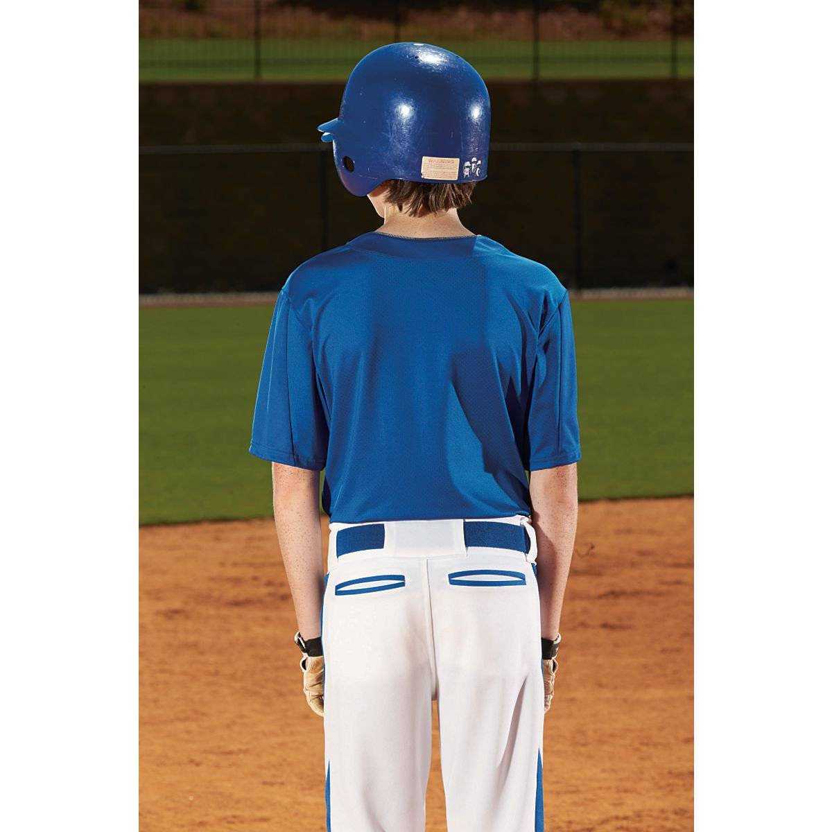 Augusta 1546 Flyball Jersey - Youth - Black Graphite Black Print - HIT a Double