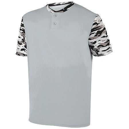 Augusta 1549 Youth Pop Fly Jersey - Silver Black Mod - HIT a Double