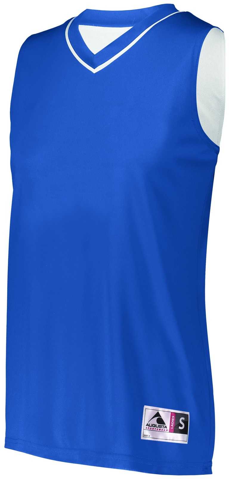 Augusta 154 Ladies Reversible Two-Color Jersey - Royal White - HIT a Double