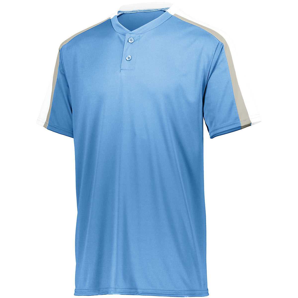 Augusta 1557 Power Plus Jersey 2.0 - Columbia Blue White Silver Grey - HIT a Double