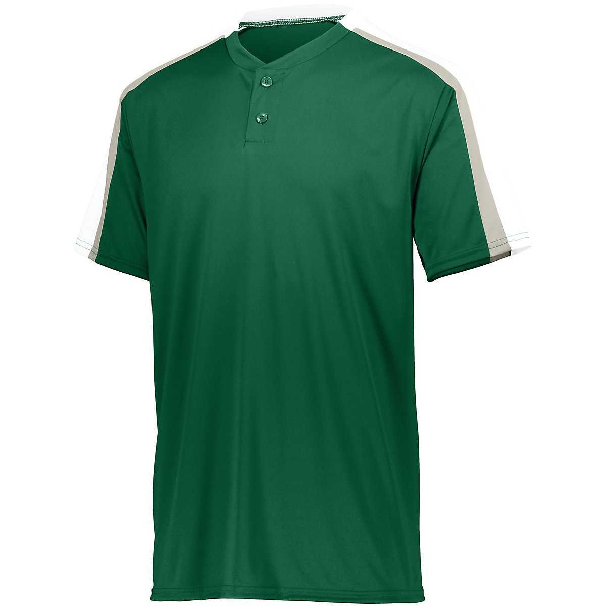 Augusta 1558 Youth Power Plus Jersey 2.0 - Dark Green White Silver Grey - HIT a Double