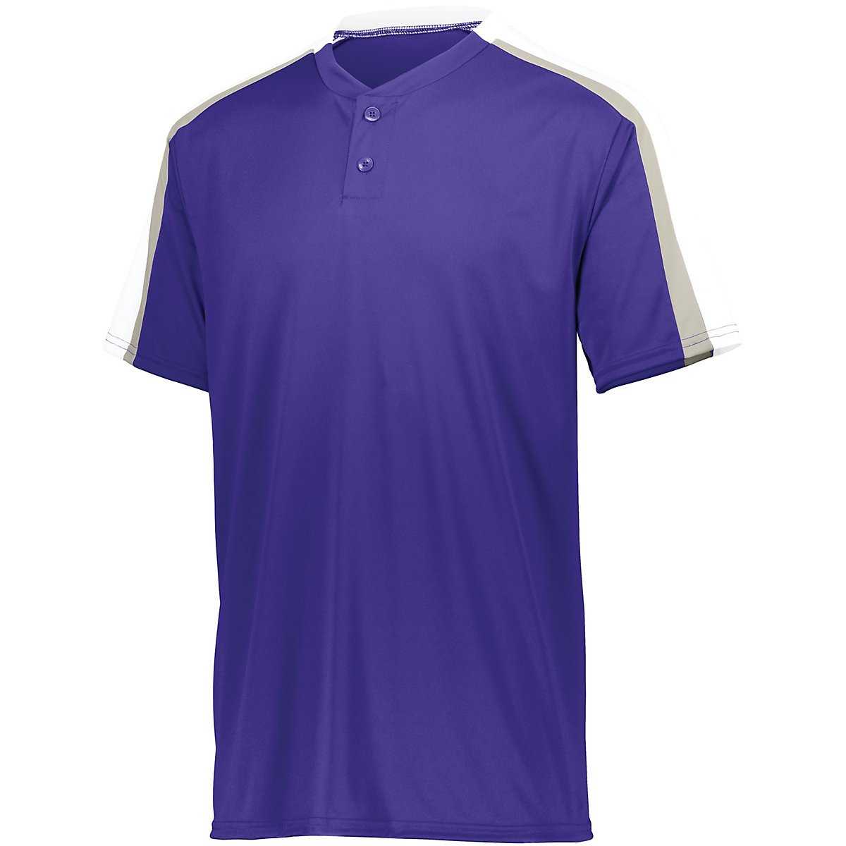Augusta 1558 Youth Power Plus Jersey 2.0 - Purple White Silver Grey - HIT a Double