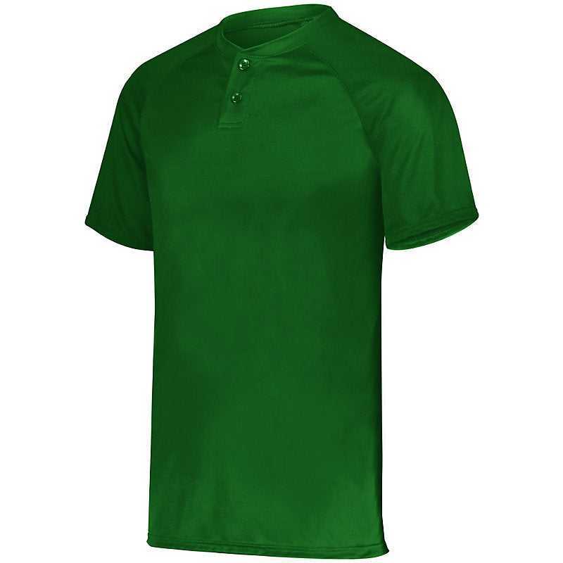Augusta 1566 Youth Attain Two-Button Jersey - Dark Green - HIT a Double