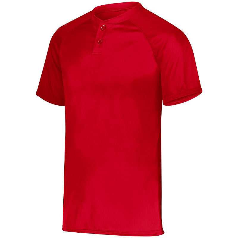 Augusta 1566 Youth Attain Two-Button Jersey - Red - HIT a Double