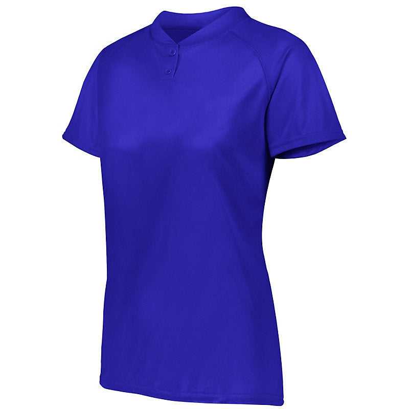 Augusta 1567 Ladies Attain Two-Button Jersey - Purple - HIT a Double