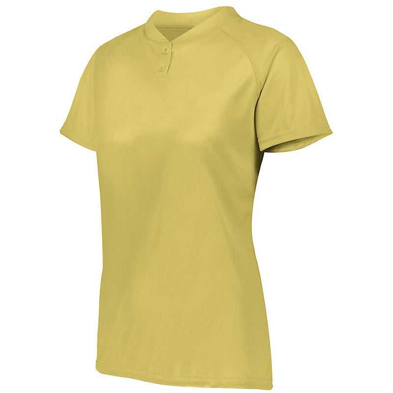 Augusta 1567 Ladies Attain Two-Button Jersey - Vegas Gold - HIT a Double