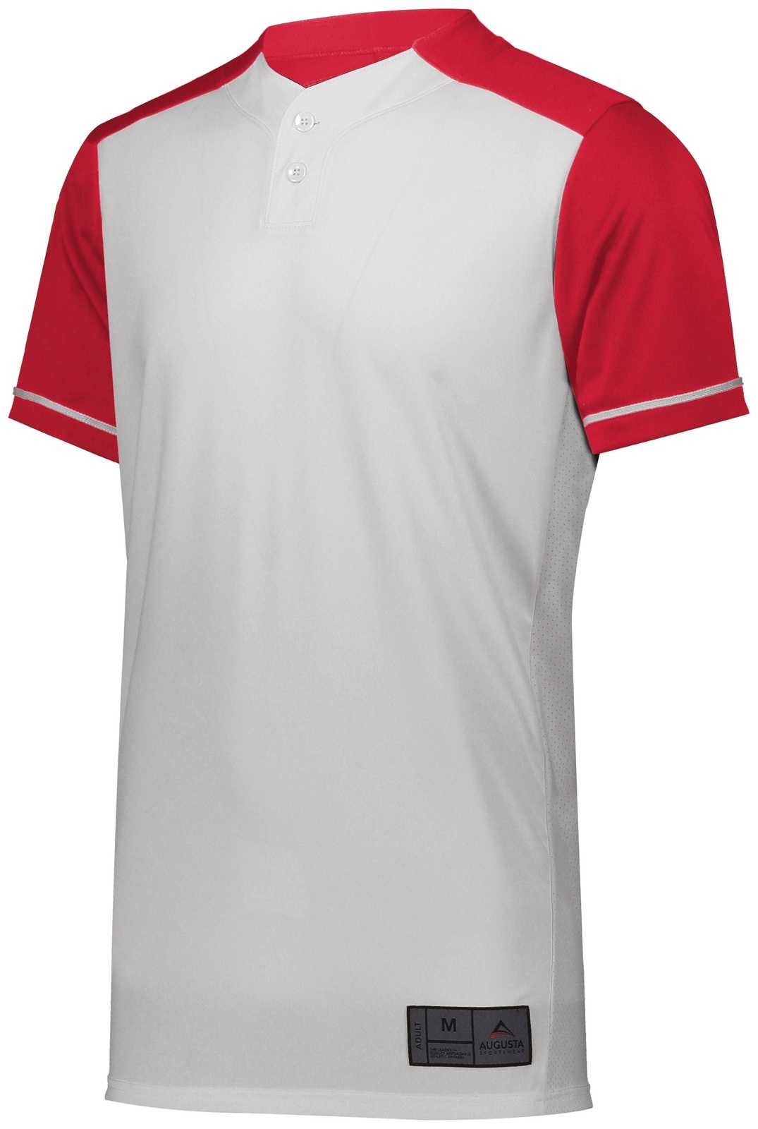 Augusta 1568 Closer Jersey - White Scarlet - HIT a Double