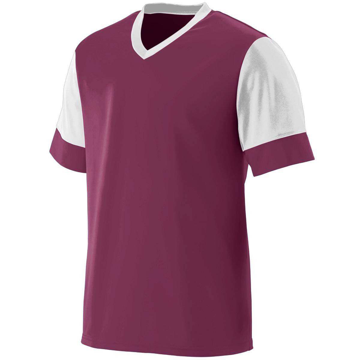Augusta 1600 Lightning Jersey - Maroon White - HIT a Double