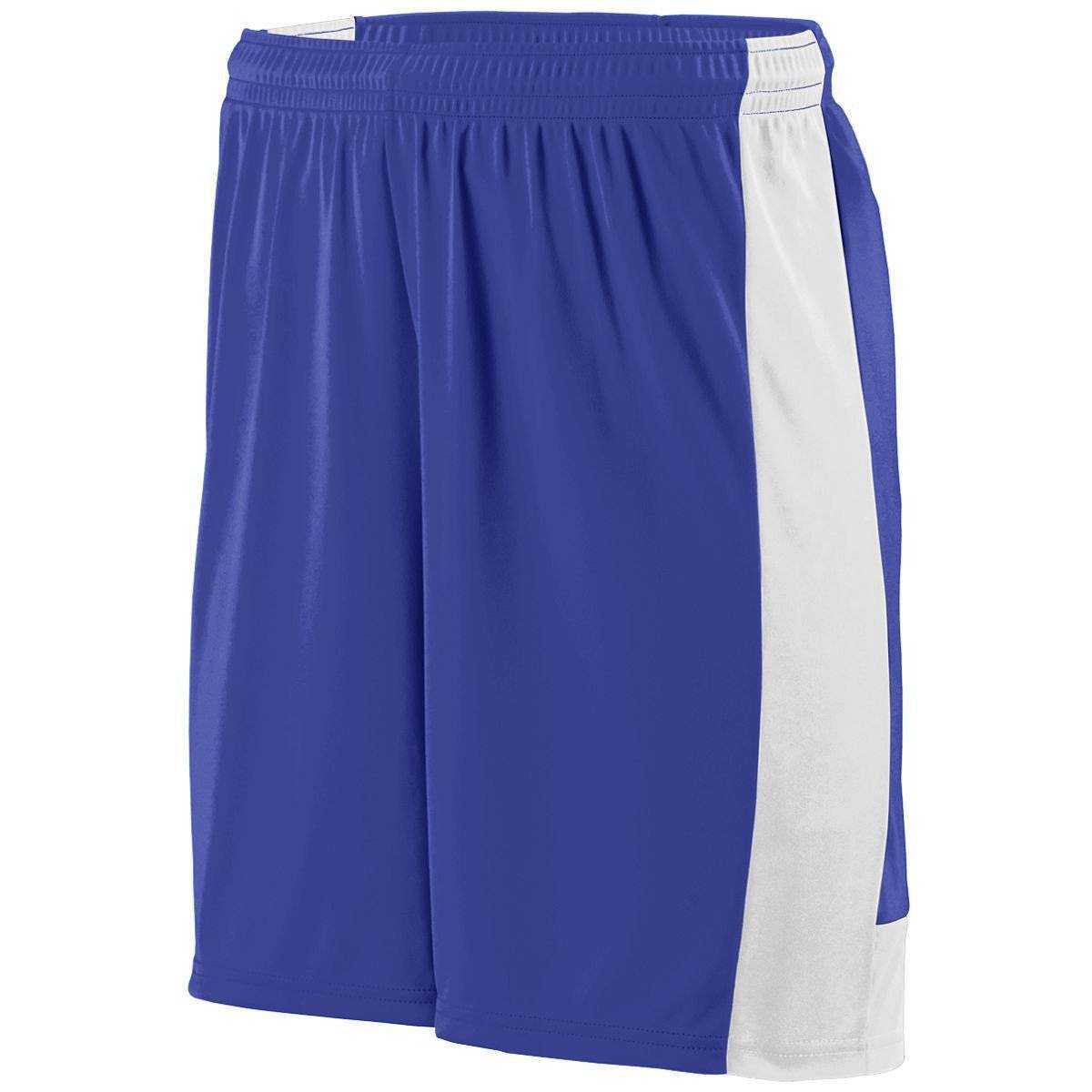 Augusta 1606 Lightning Short - Youth - Purple White - HIT a Double