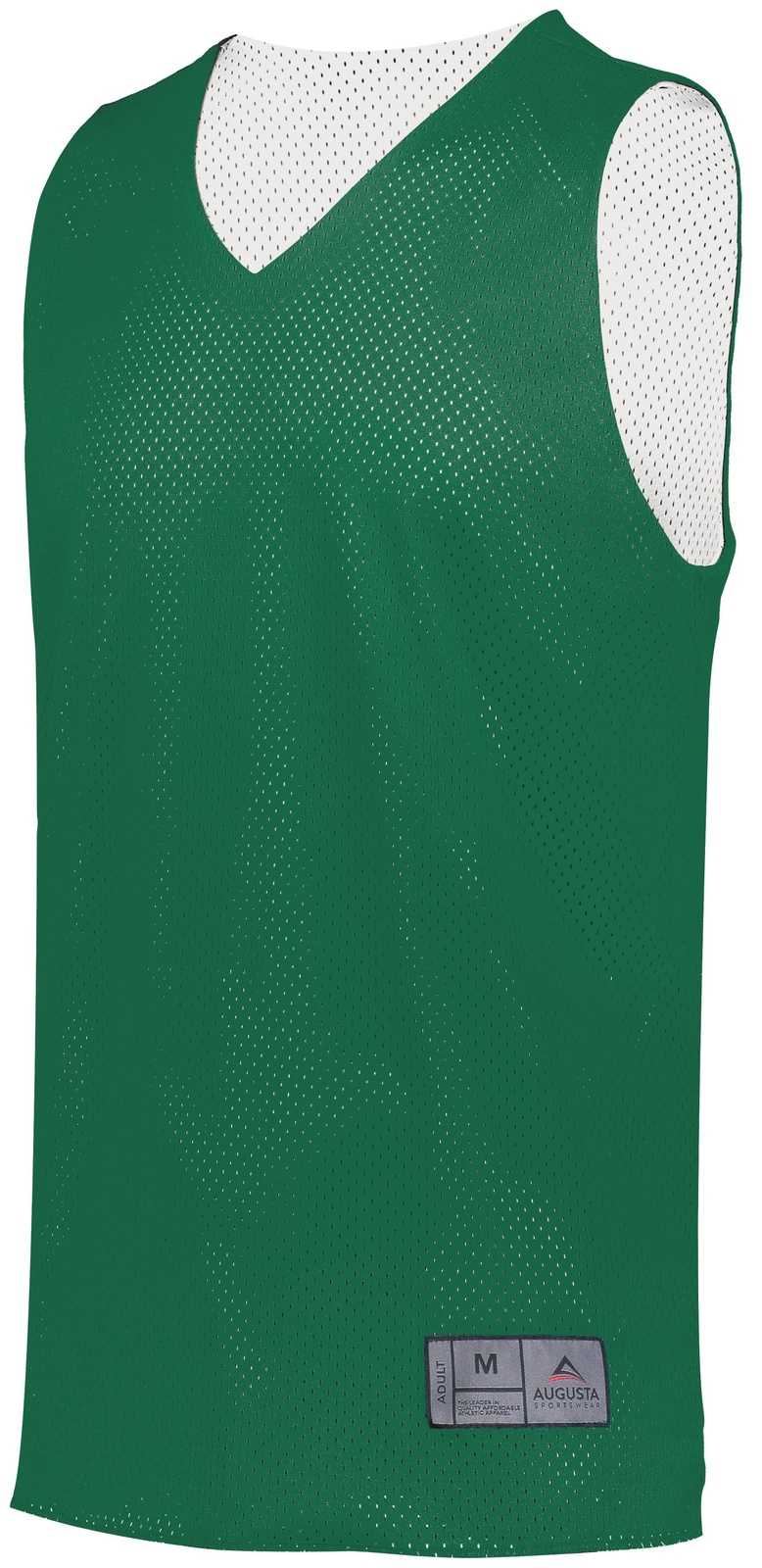 Augusta 161 Tricot Mesh Reversible Jersey 2.0 - Dark Green White - HIT a Double