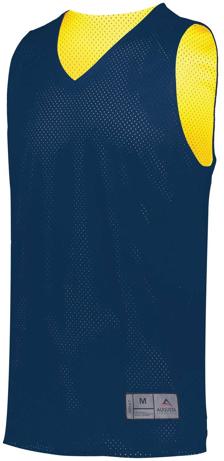 Augusta 161 Tricot Mesh Reversible Jersey 2.0 - Navy Gold - HIT a Double