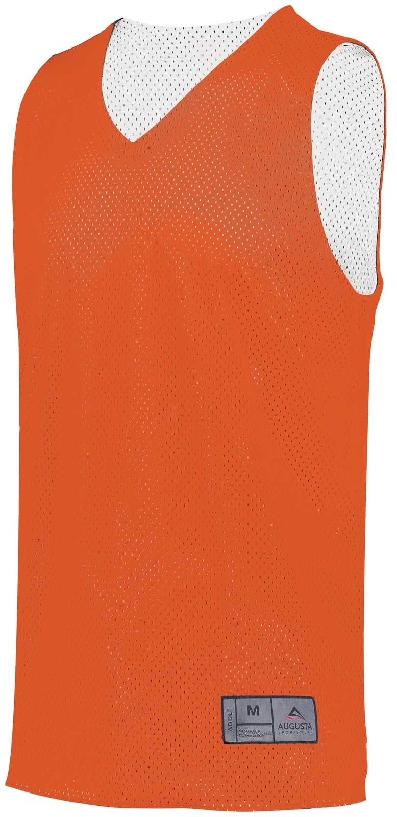Augusta 161 Tricot Mesh Reversible Jersey 2.0 - Orange White - HIT a Double