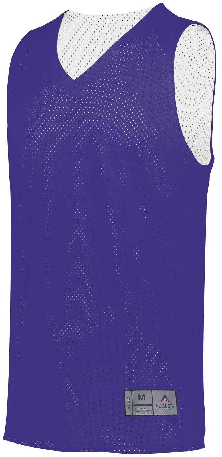 Augusta 161 Tricot Mesh Reversible Jersey 2.0 - Purple White - HIT a Double