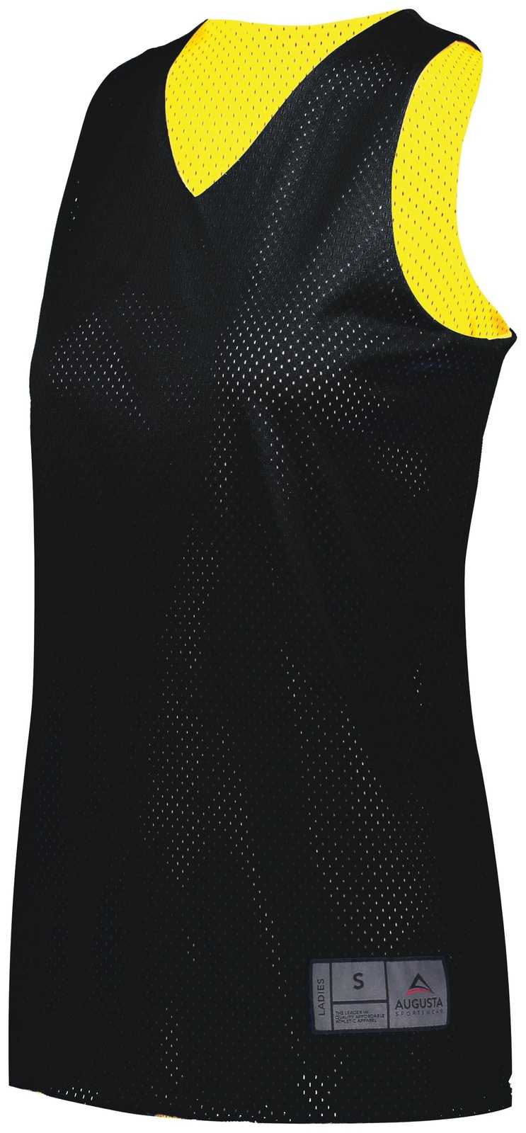 Augusta 163 Youth Tricot Mesh Reversible 2.0 Jersey - Black Gold - HIT a Double