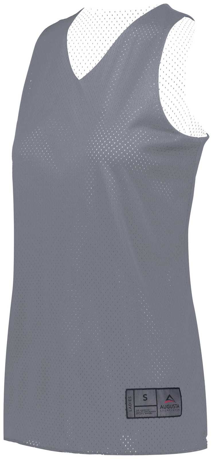 Augusta 163 Youth Tricot Mesh Reversible 2.0 Jersey - Graphite White - HIT a Double