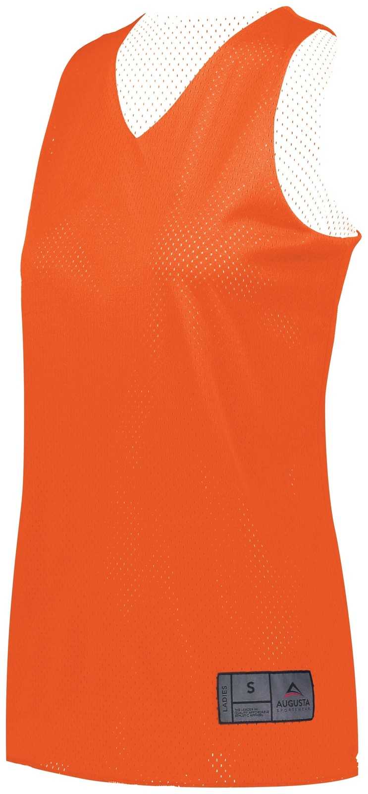 Augusta 163 Youth Tricot Mesh Reversible 2.0 Jersey - Orange White - HIT a Double