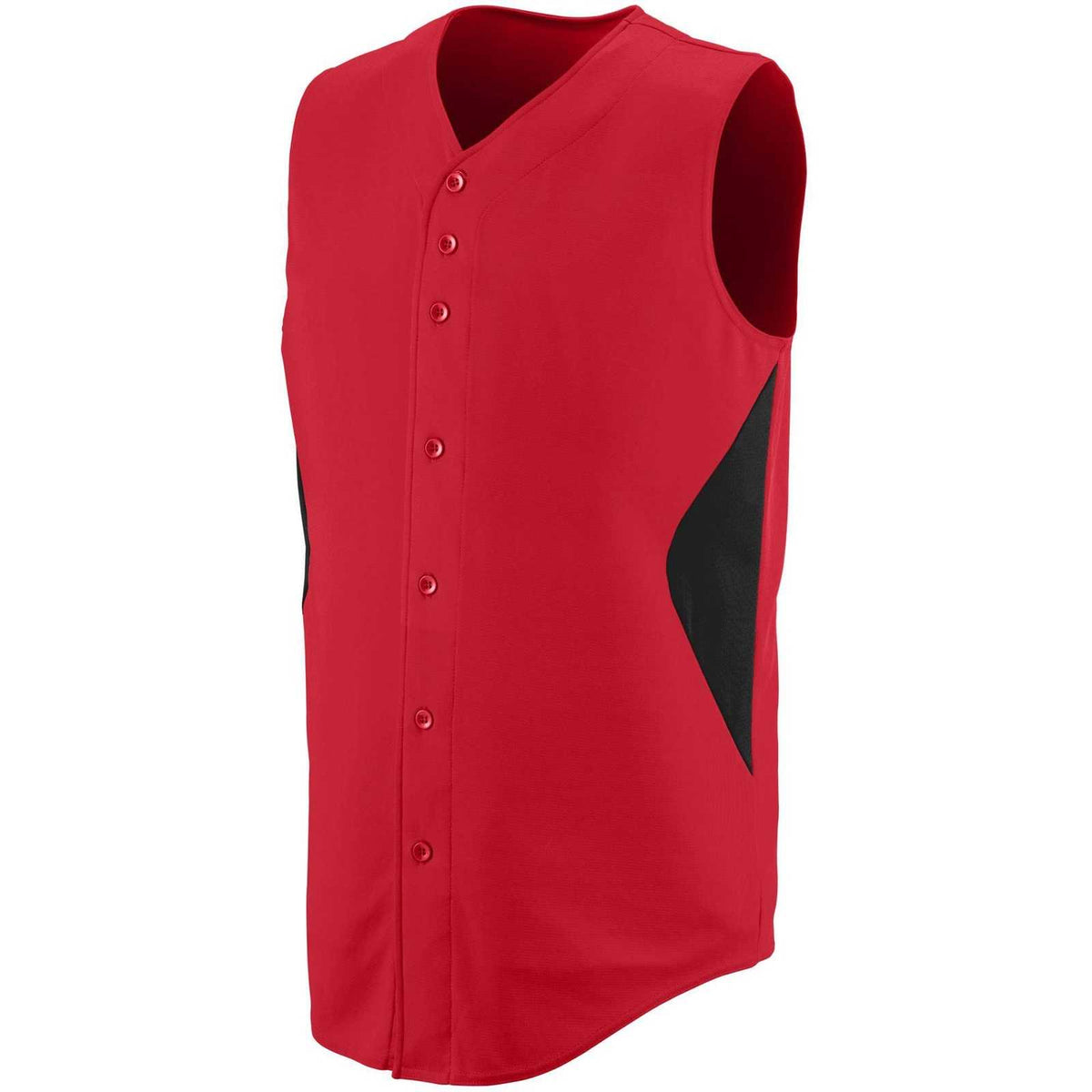 Augusta 1652 Sleeveless Wheel House Jersey - Red Black - HIT a Double