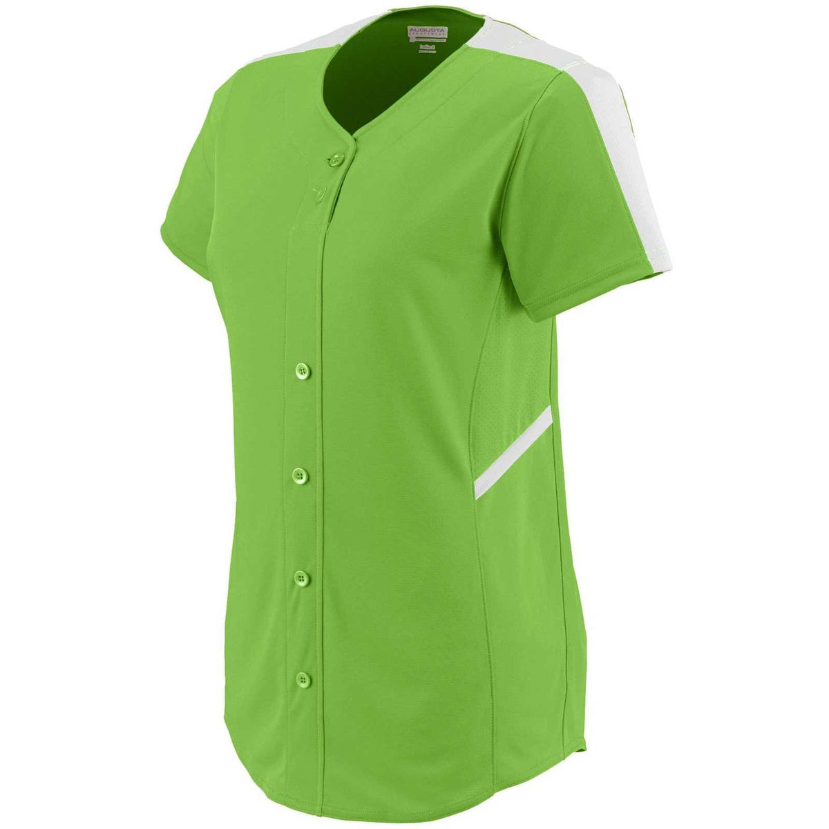 Augusta 1654 Ladies Closer Jersey - Lime White - HIT a Double