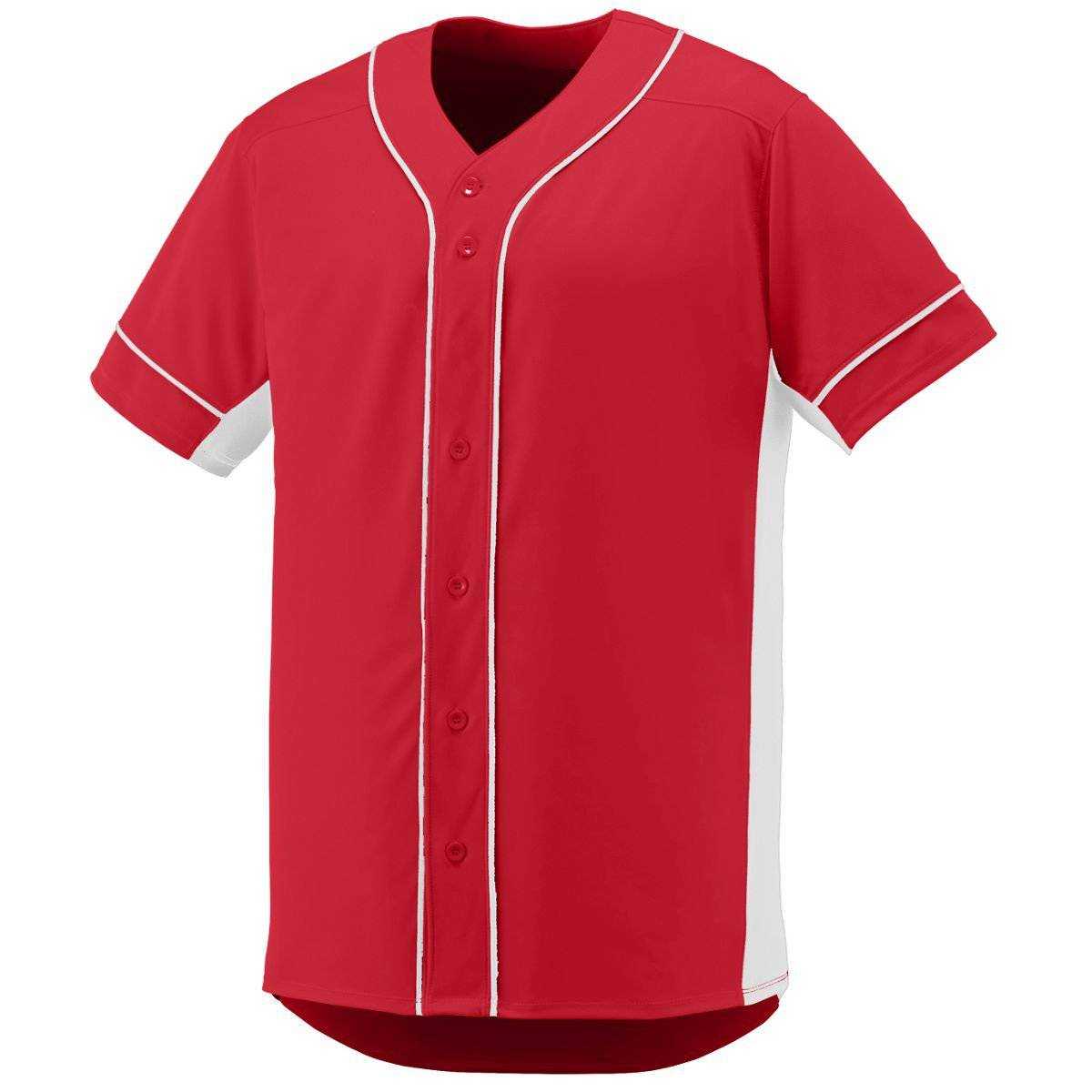 Augusta 1660 Slugger Jersey - Red White - HIT a Double