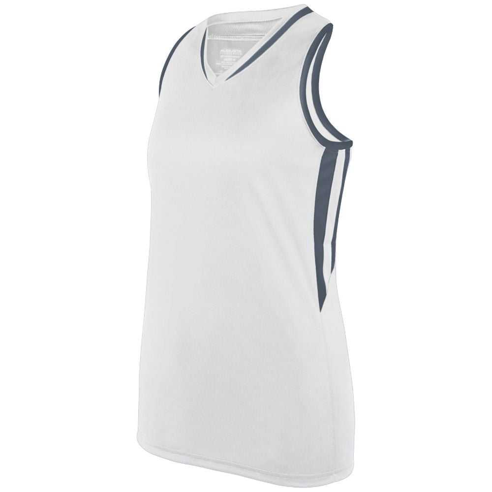 Augusta 1673 Girls Full Force Tank - White Graphite - HIT a Double