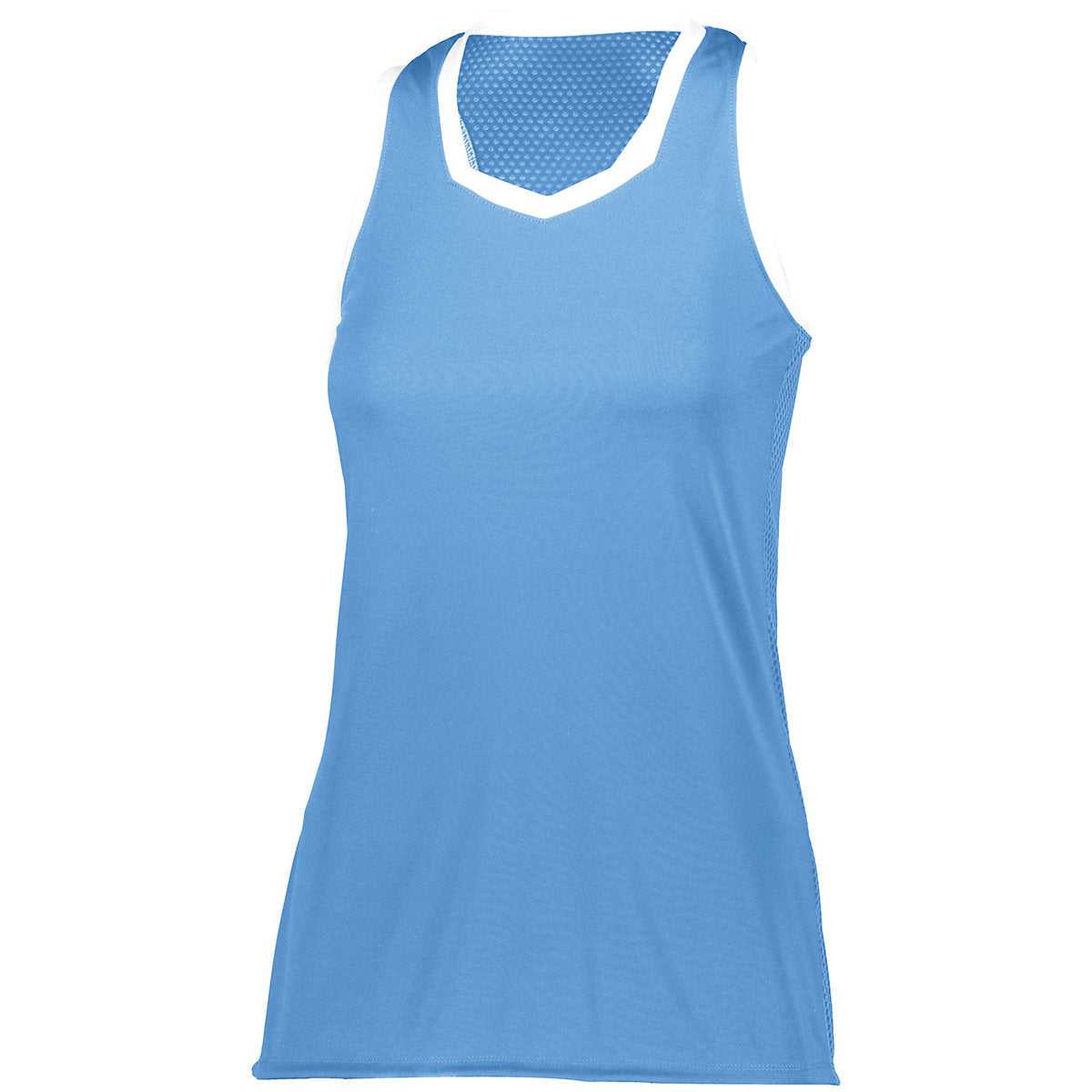 Augusta 1678 Ladies Crosse Jersey - Columbia Blue White - HIT a Double