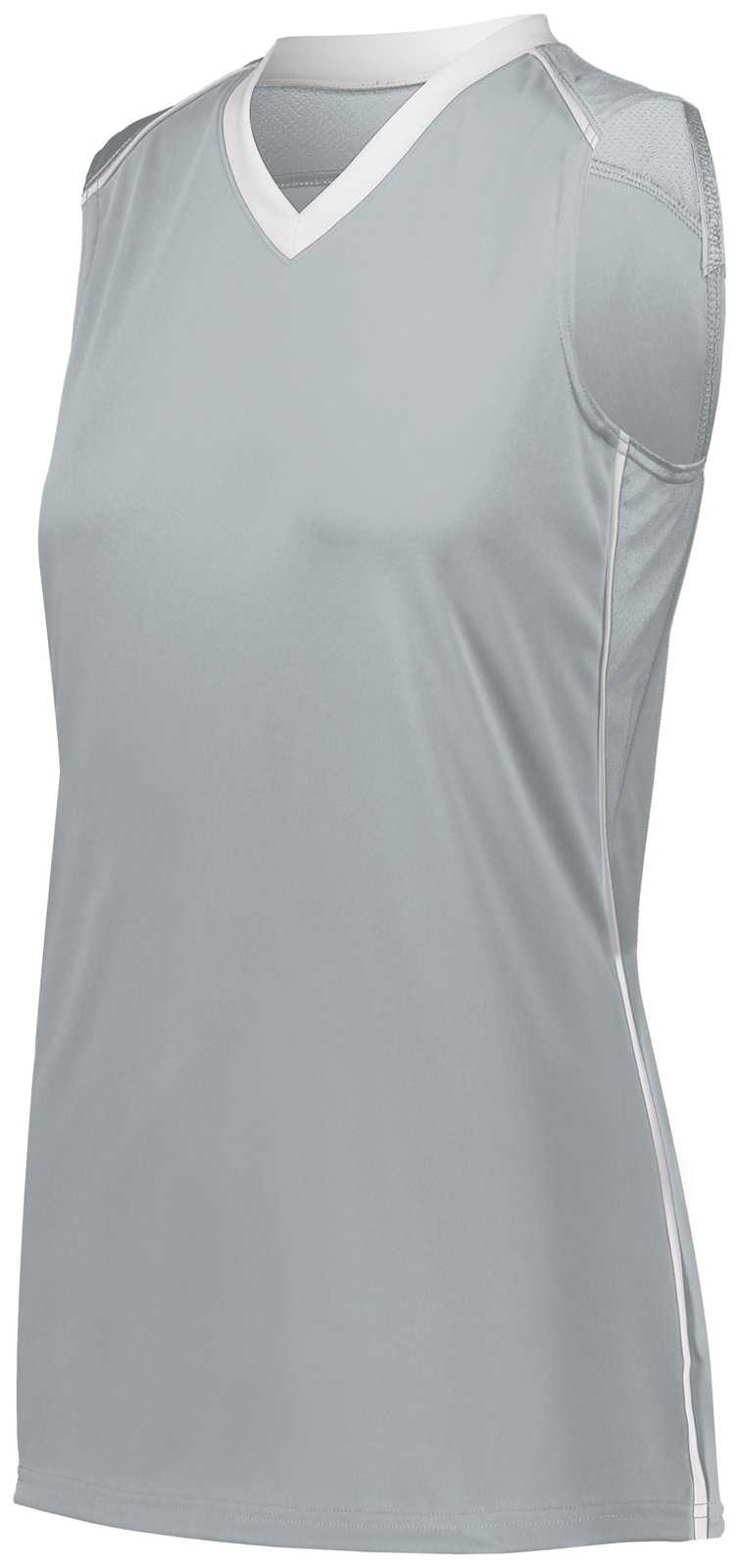 Augusta 1687 Ladies Rover Jersey - Silver White - HIT a Double
