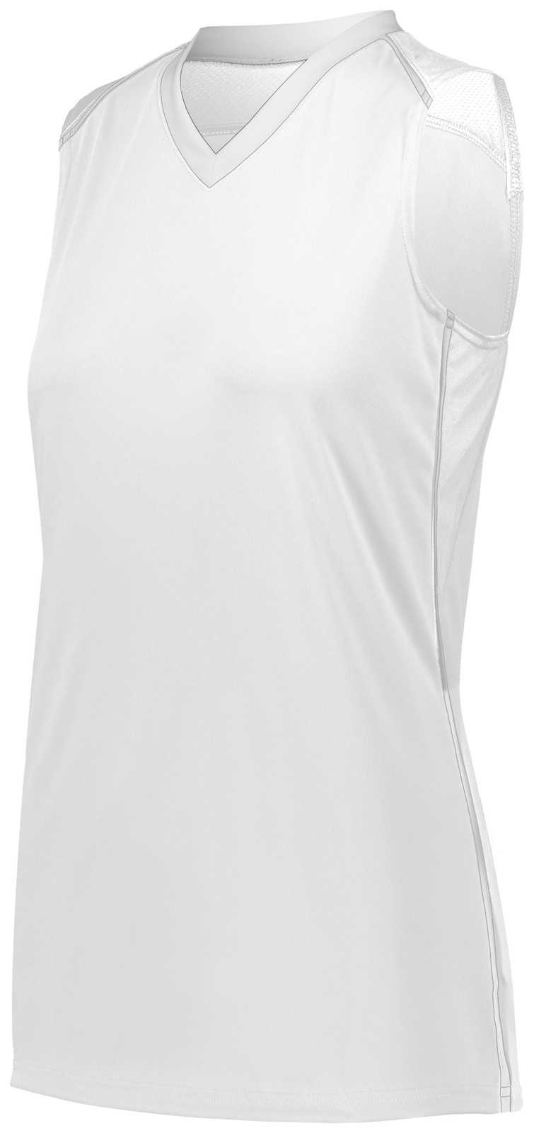 Augusta 1687 Ladies Rover Jersey - White - HIT a Double