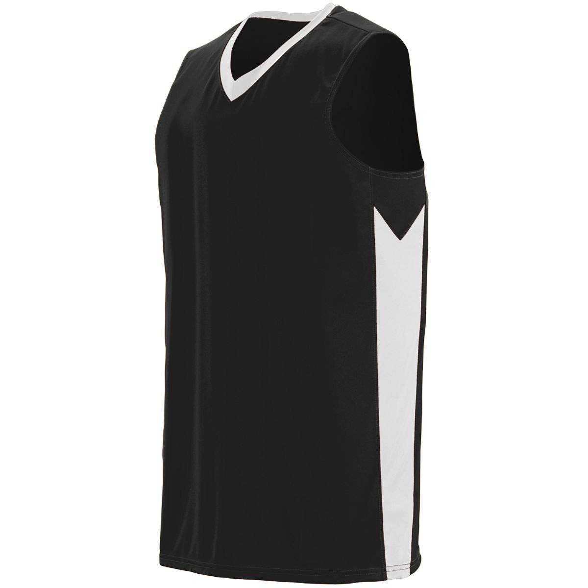 Augusta 1712 Block Out Jersey - Black White - HIT a Double