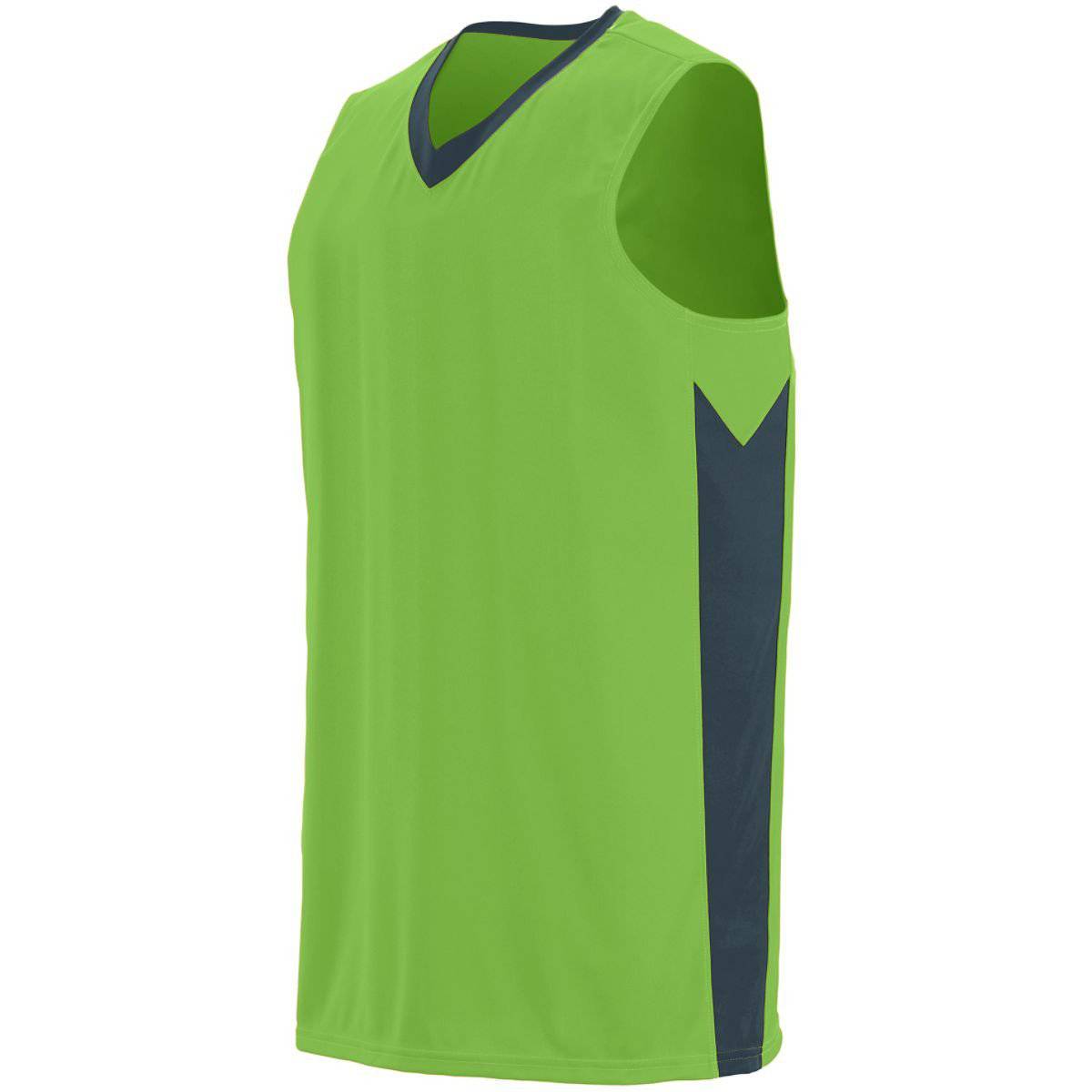 Augusta 1712 Block Out Jersey - Lime Dark Gray - HIT a Double