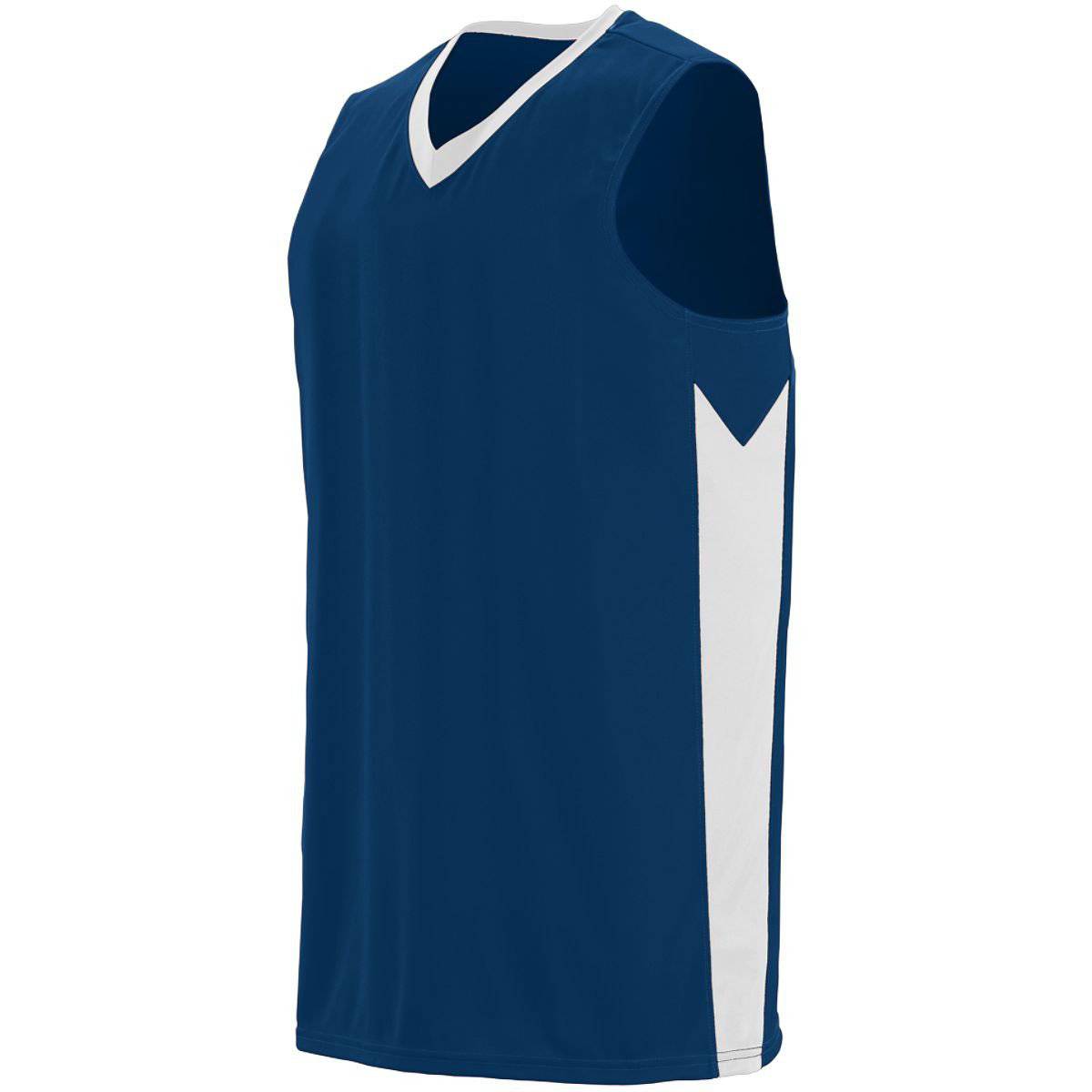 Augusta 1712 Block Out Jersey - Navy White - HIT a Double