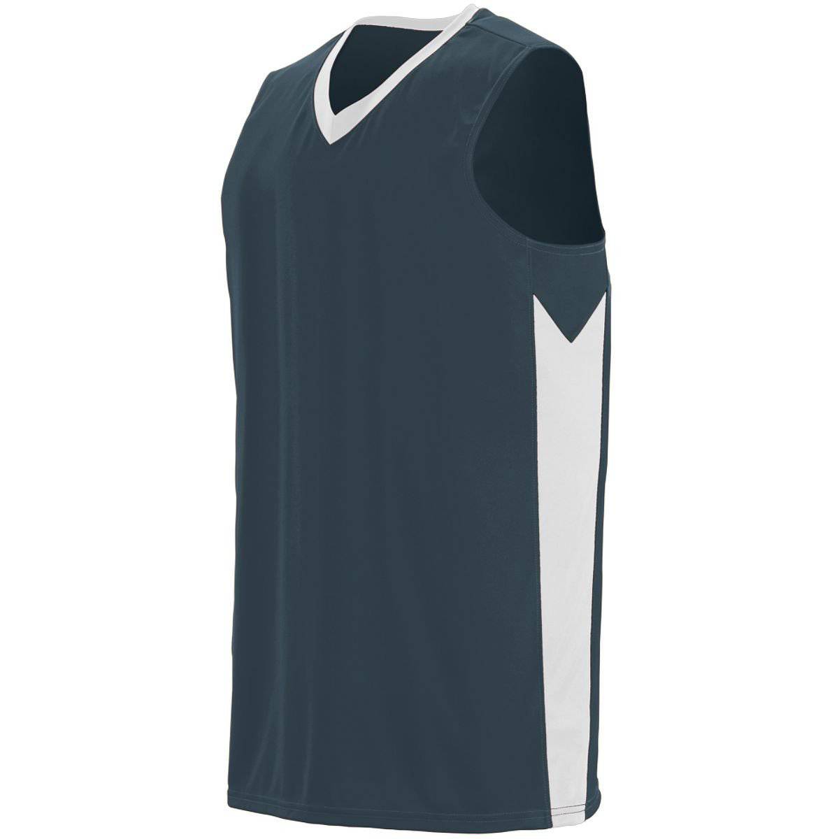 Augusta 1713 Youth Block Out Jersey - Dark Gray White - HIT a Double
