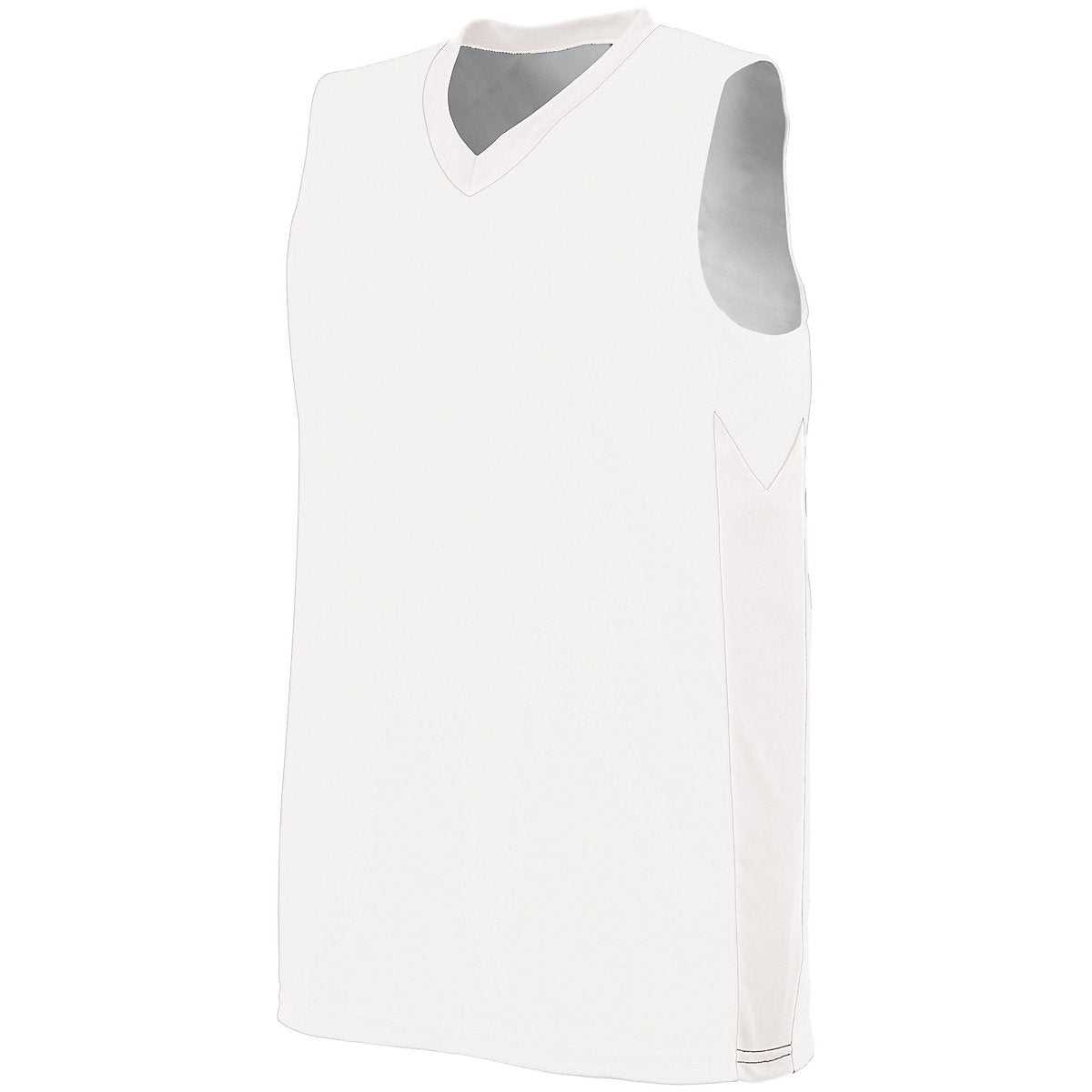 Augusta 1714 Ladies Block Out Jersey - White - HIT a Double
