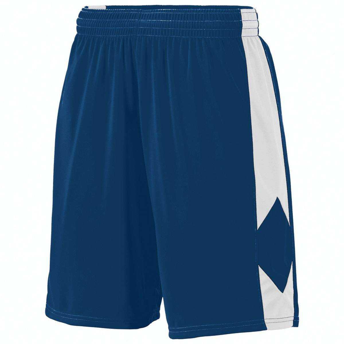 Augusta 1715 Block Out Short - Navy White - HIT a Double