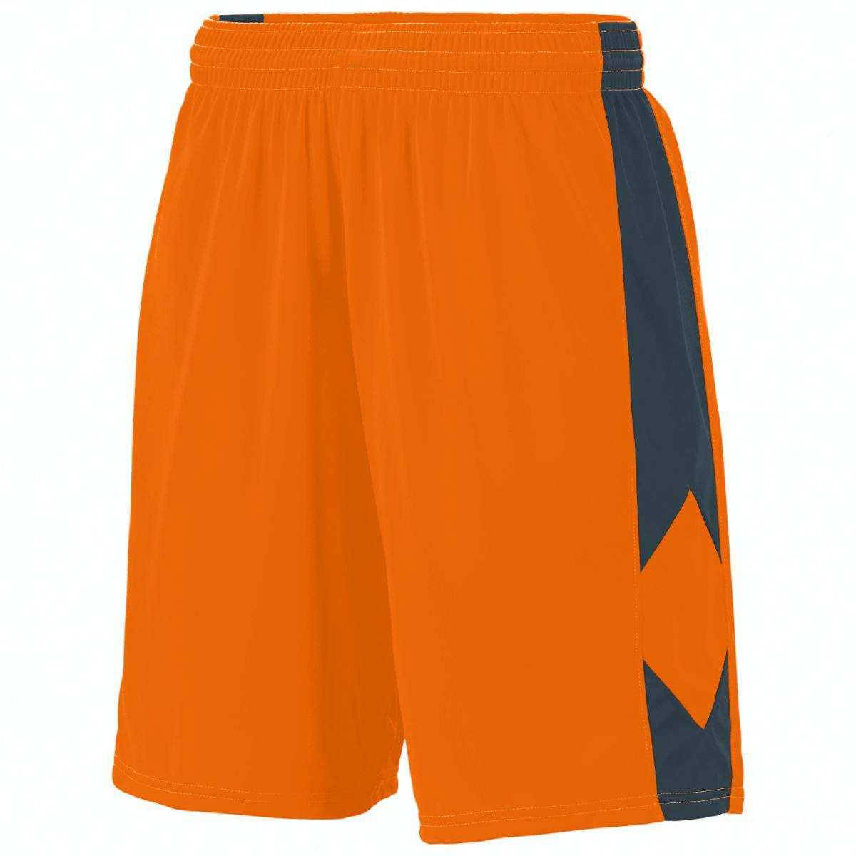 Augusta 1716 Youth Block Out Short - Orange Dark Gray - HIT a Double