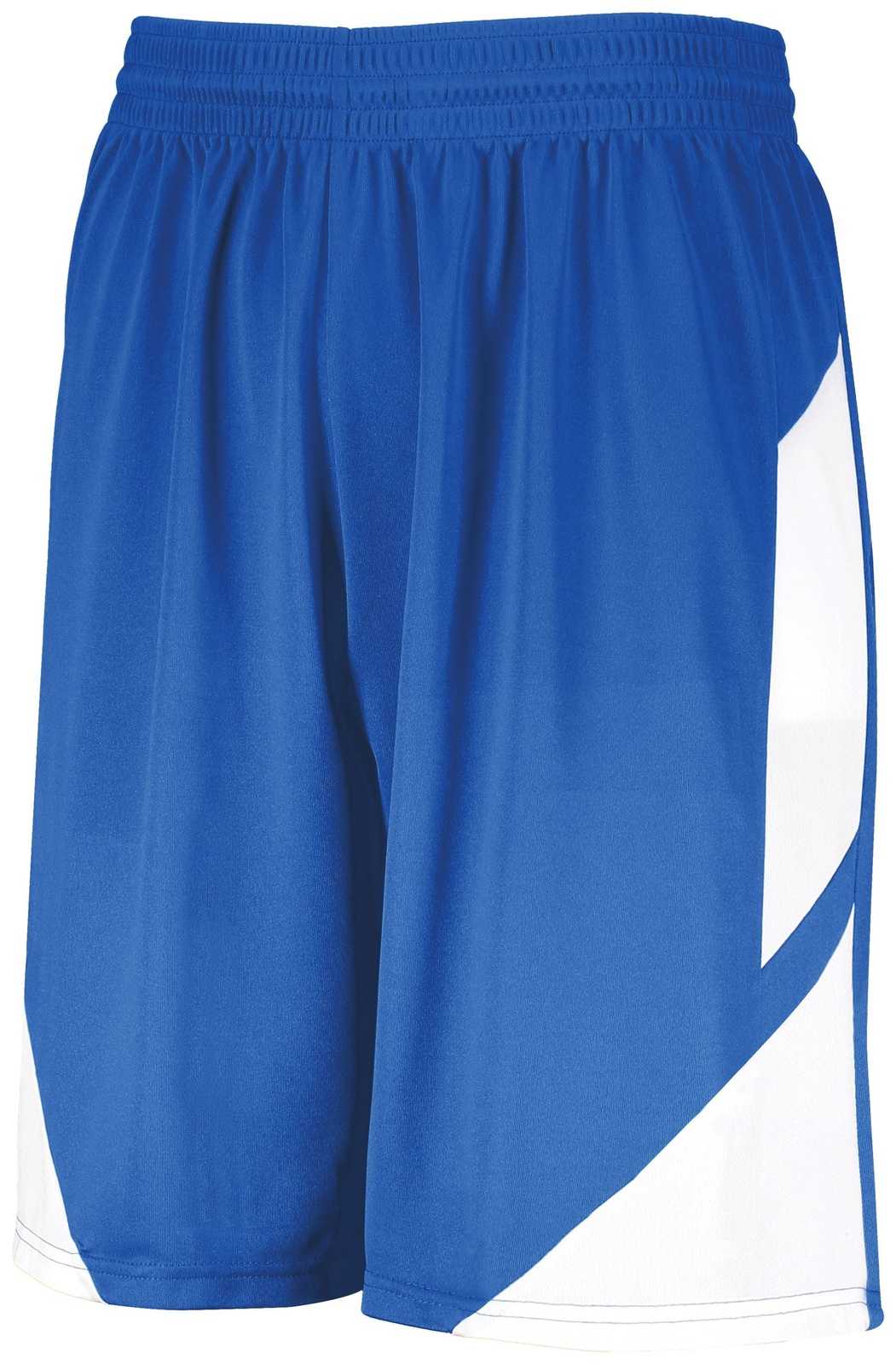 Augusta 1733 Step-Back Basketball Shorts - Royal White - HIT a Double
