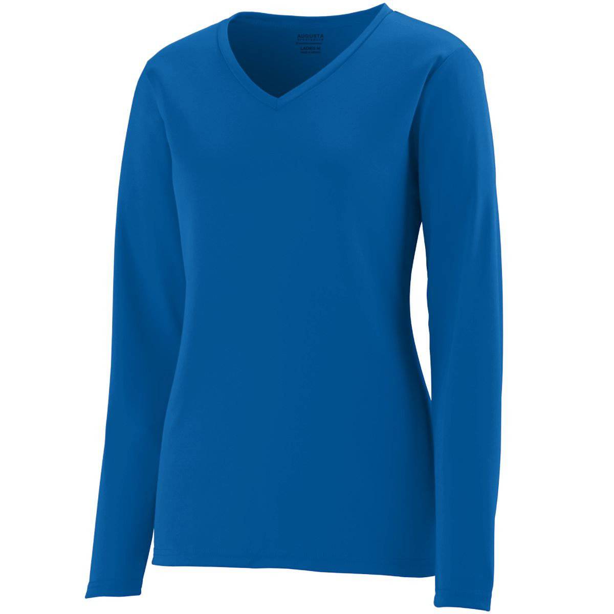 Augusta 1788 Ladies Long Sleeve Wicking T-Shirt - Royal - HIT a Double