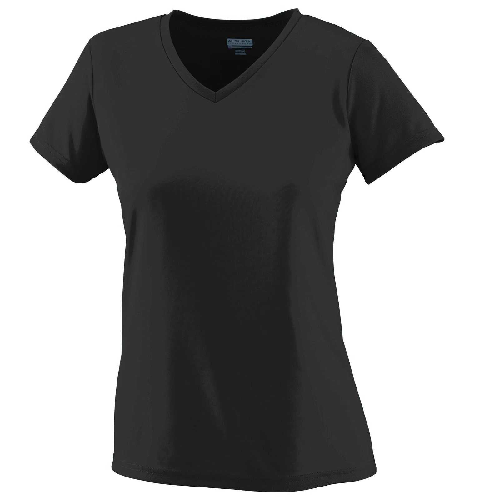 Augusta 1790 Ladies Wicking T-Shirt - Black - HIT a Double