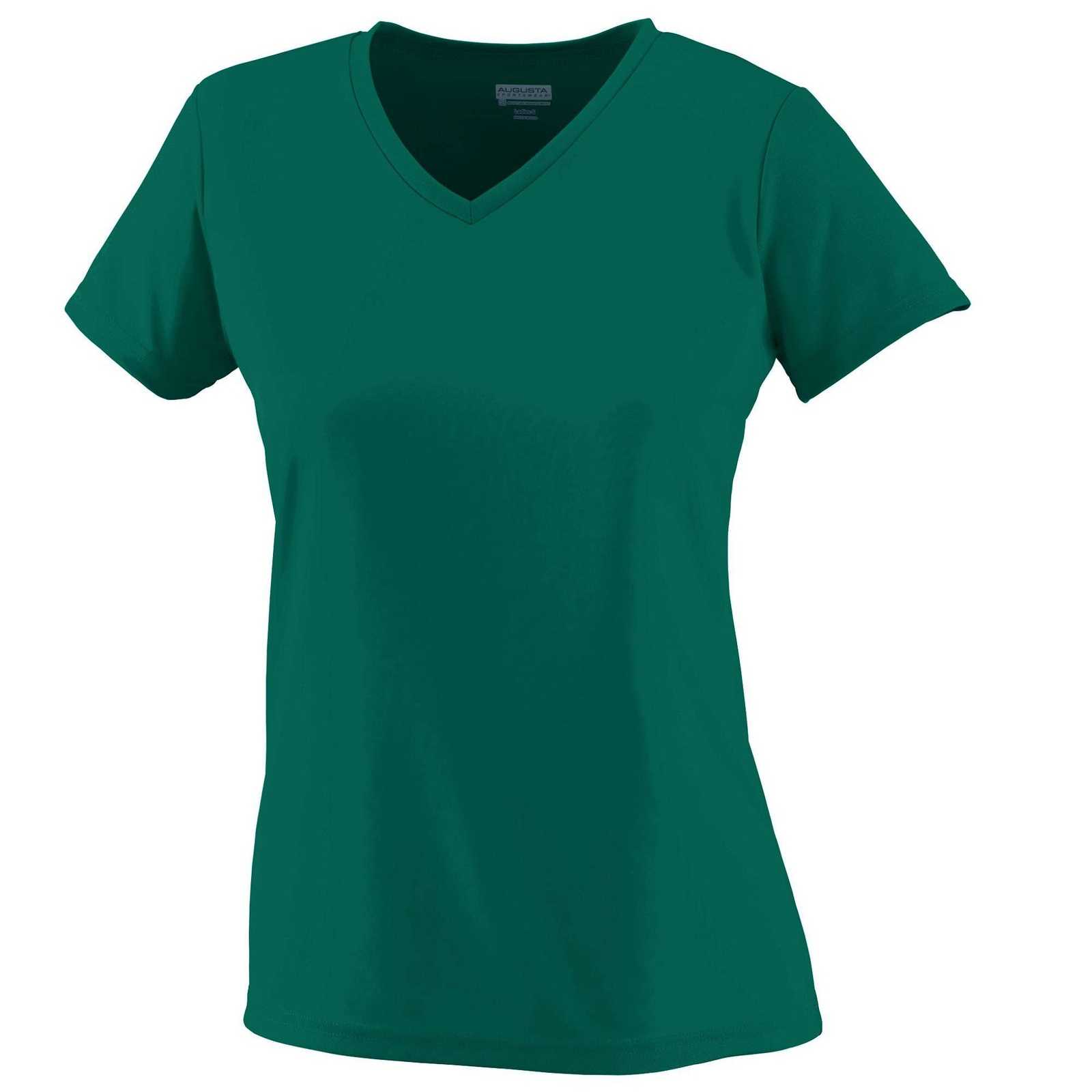Augusta 1790 Ladies Wicking T-Shirt - Dark Green - HIT a Double