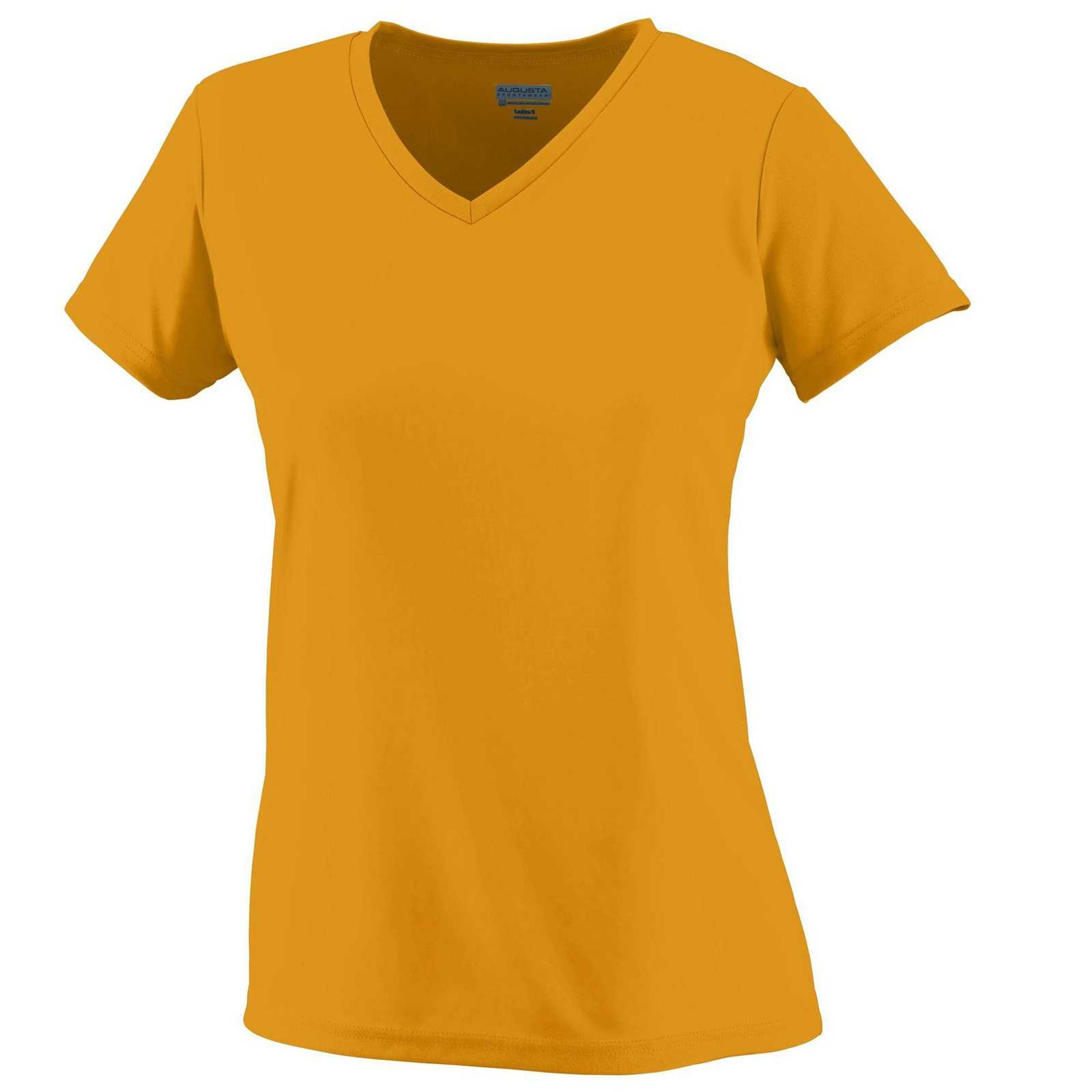 Augusta 1790 Ladies Wicking T-Shirt - Gold - HIT a Double