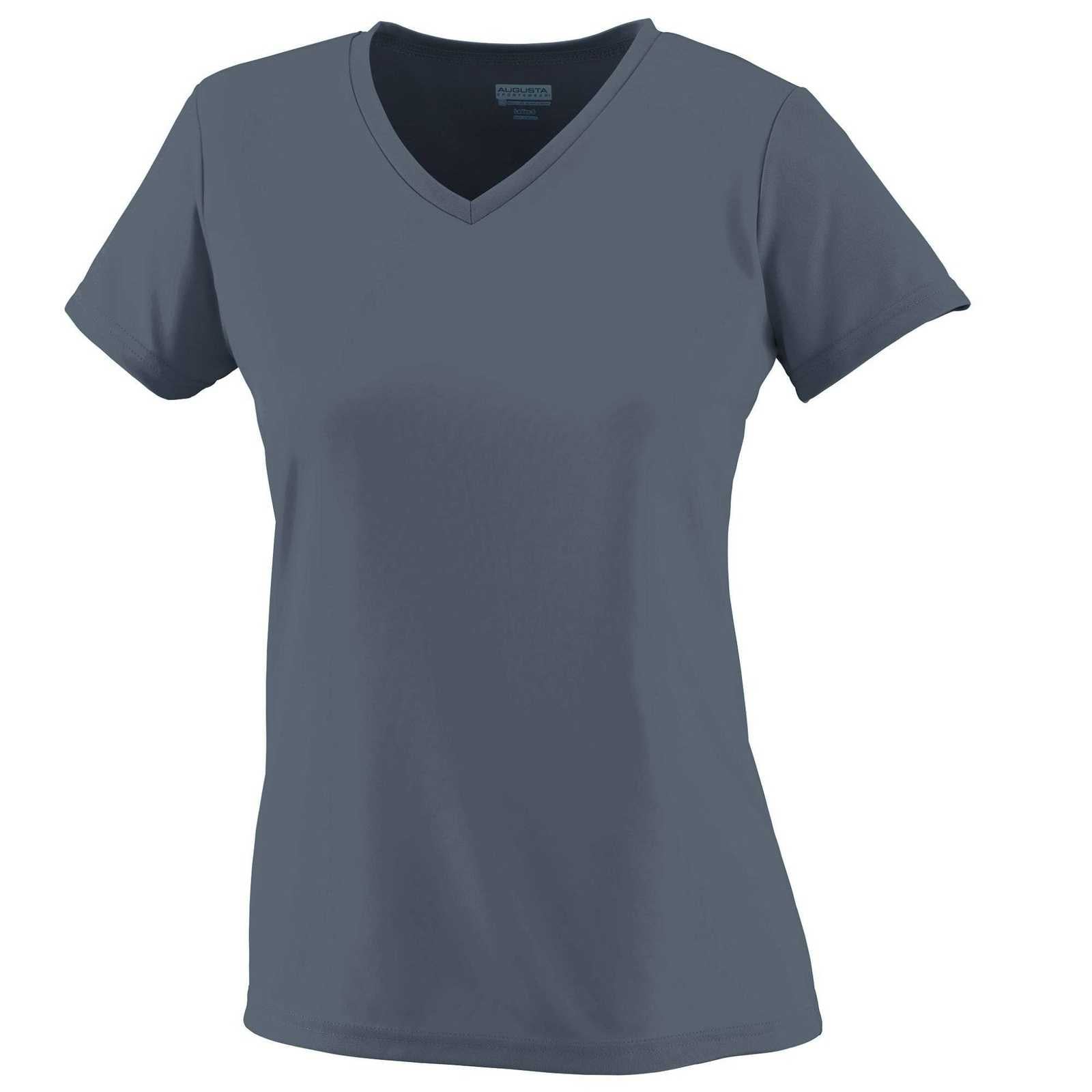 Augusta 1790 Ladies Wicking T-Shirt - Graphite - HIT a Double