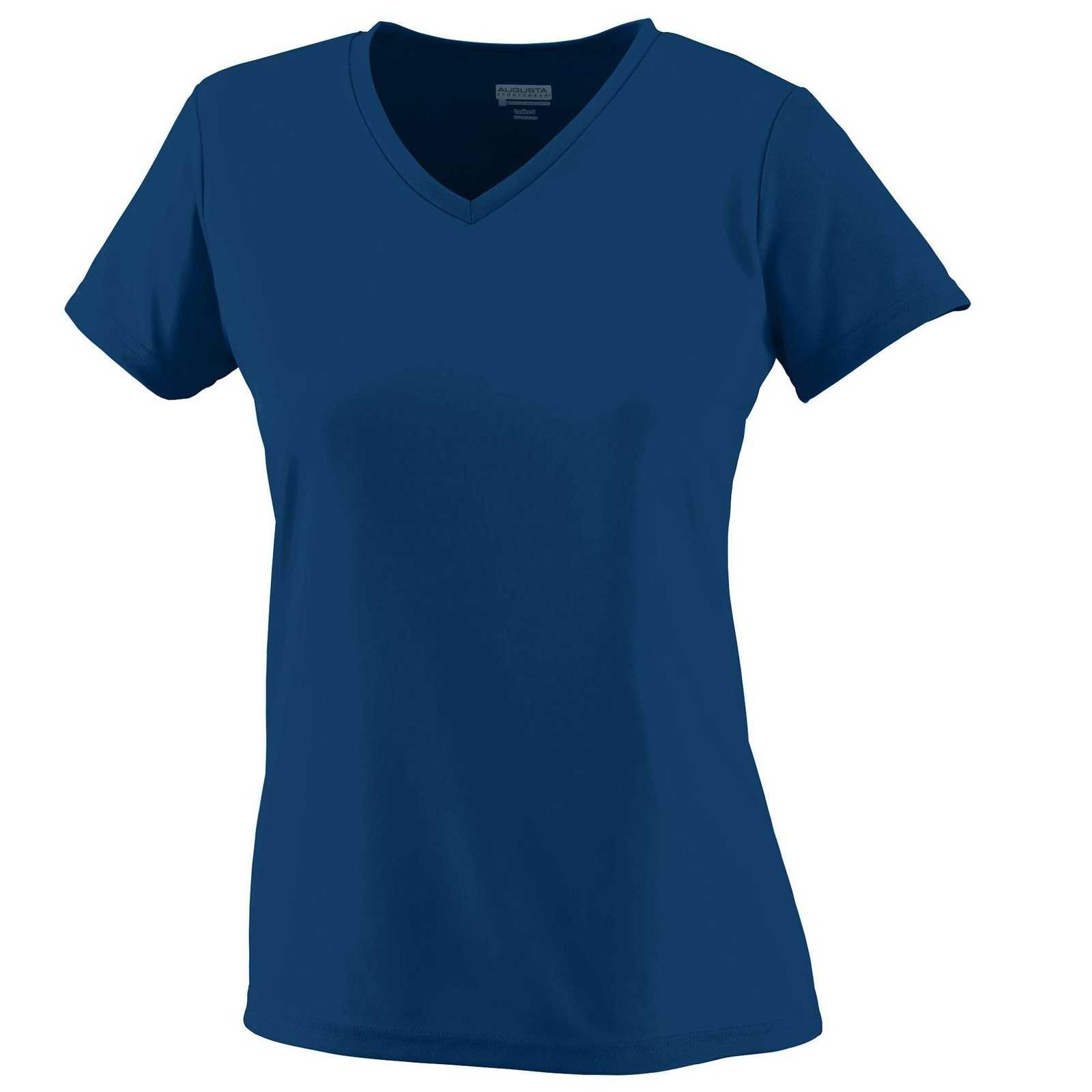 Augusta 1790 Ladies Wicking T-Shirt - Navy - HIT a Double