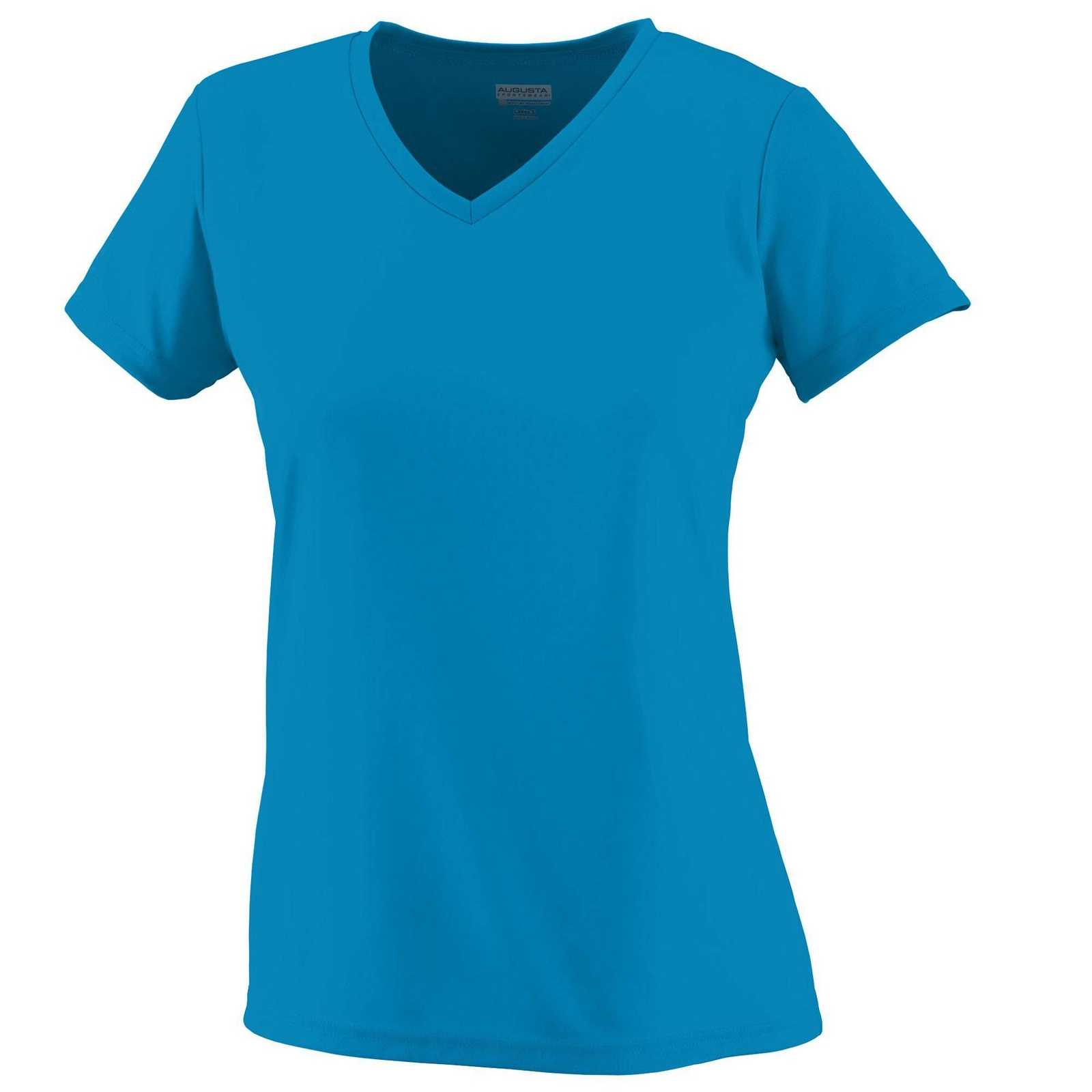 Augusta 1790 Ladies Wicking T-Shirt - Power Blue - HIT a Double