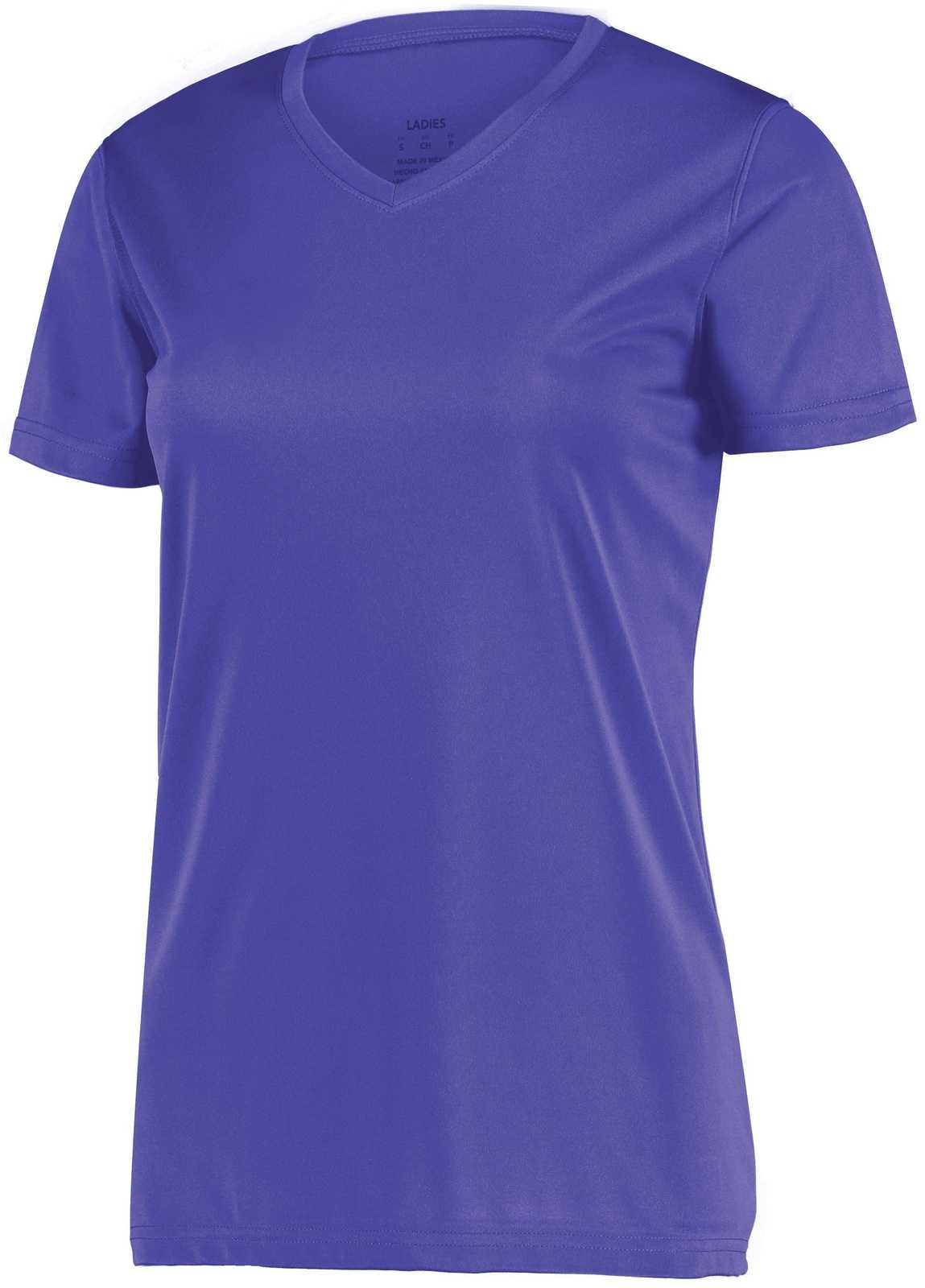 Augusta 1790 Ladies Wicking T-Shirt - Purple - HIT a Double