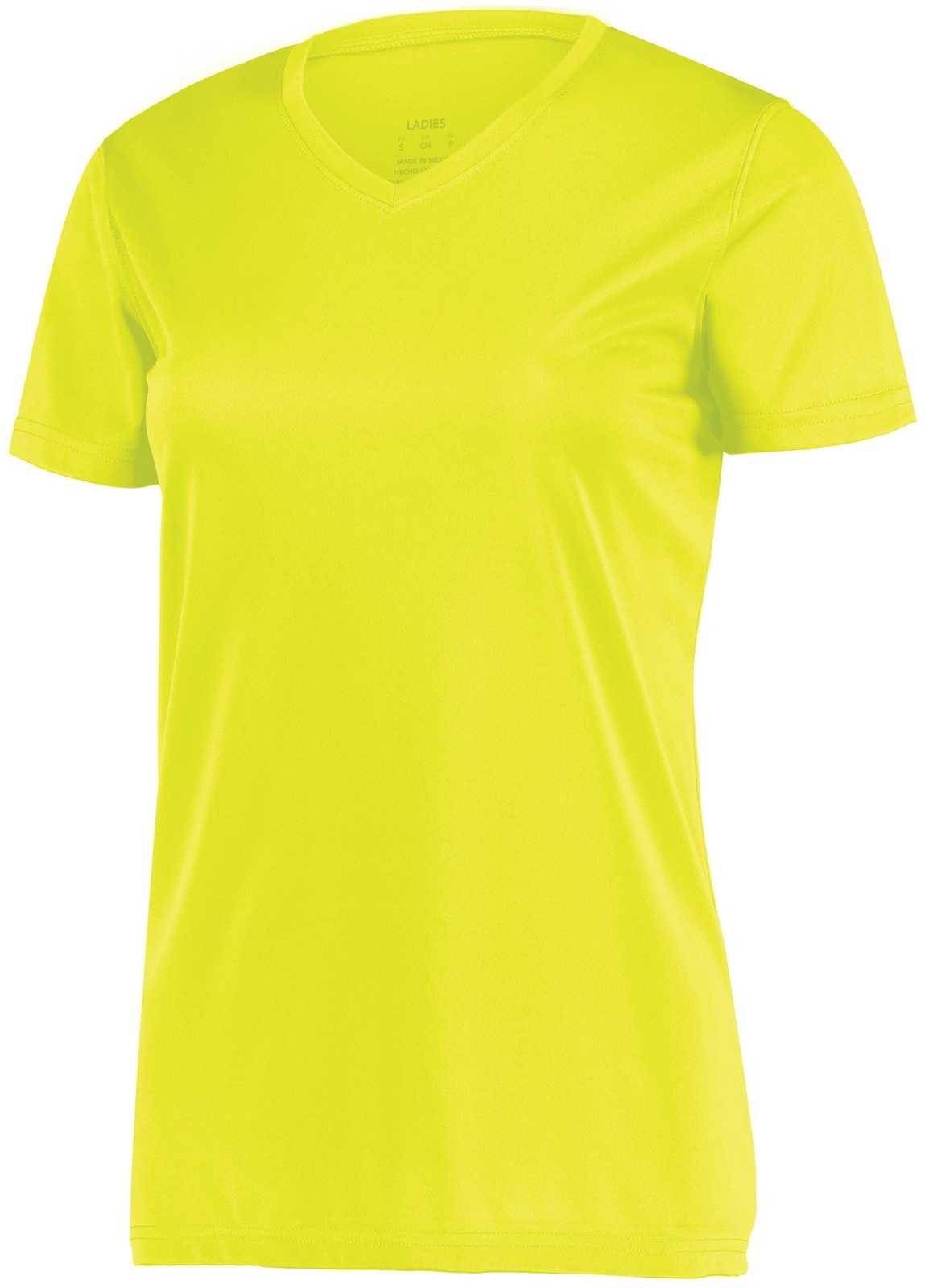 Augusta 1790 Ladies Wicking T-Shirt - Safety Yellow - HIT a Double