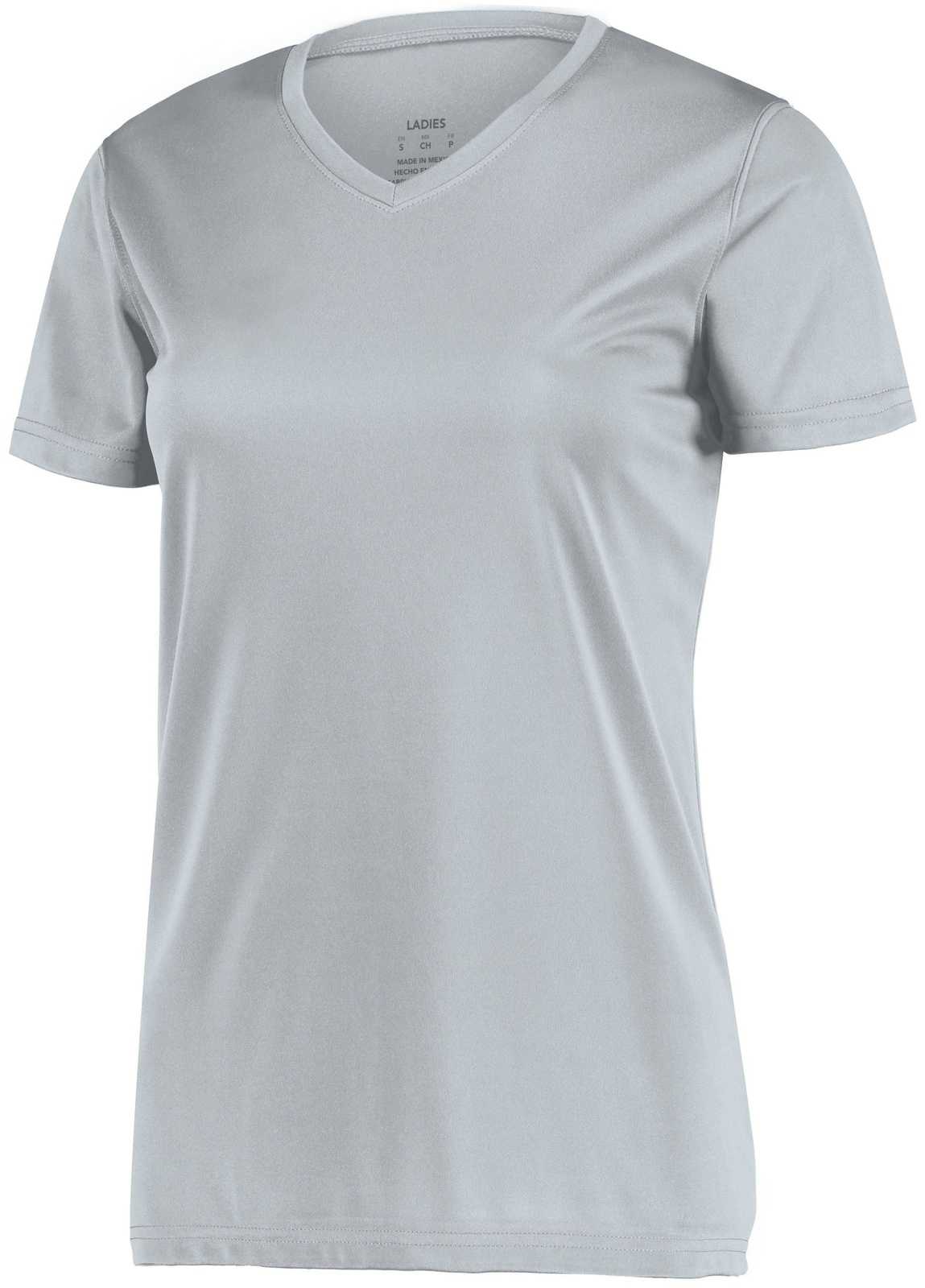 Augusta 1790 Ladies Wicking T-Shirt - Silver - HIT a Double