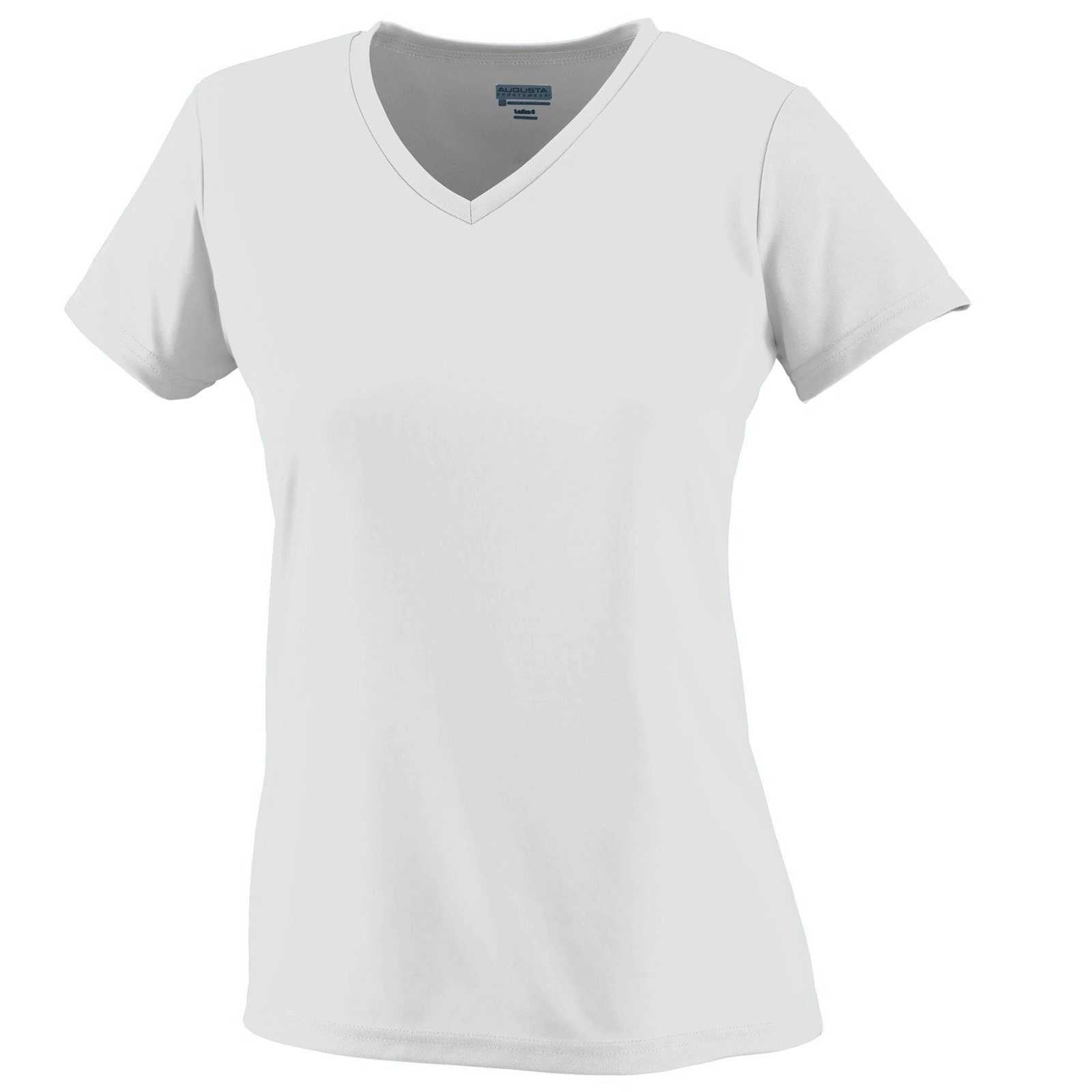 Augusta 1790 Ladies Wicking T-Shirt - White - HIT a Double