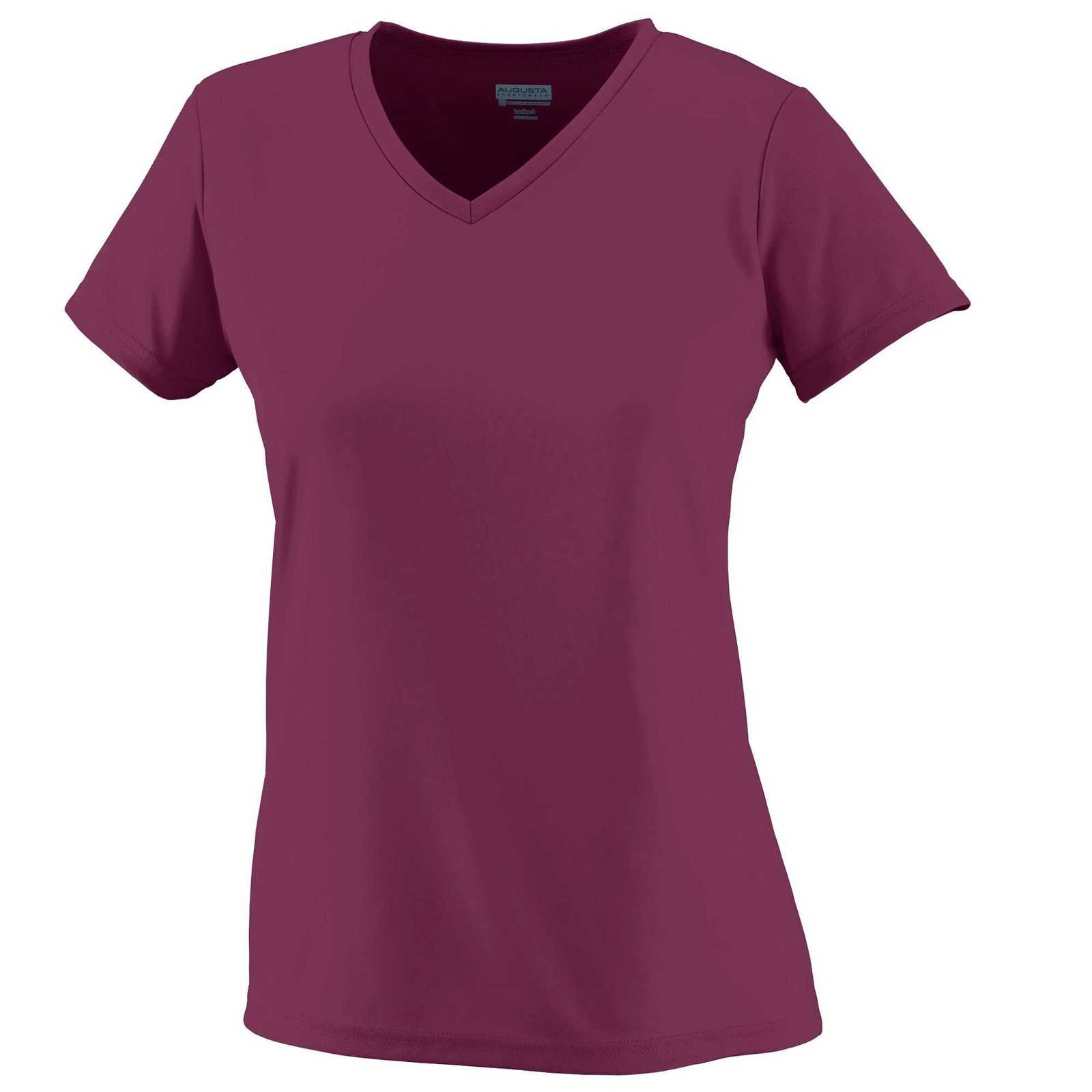 Augusta 1791 Girls Wicking T-Shirt - Maroon - HIT a Double