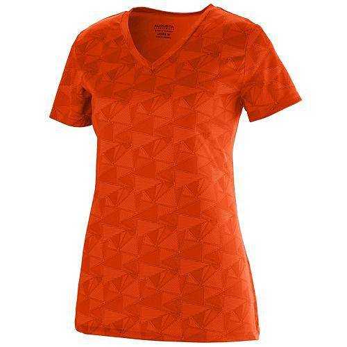 Augusta 1792 Ladies Elevate Wicking T-Shirt - Orange Print - HIT a Double