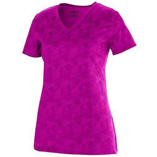 Augusta 1792 Ladies Elevate Wicking T-Shirt - Power Pink Print - HIT a Double