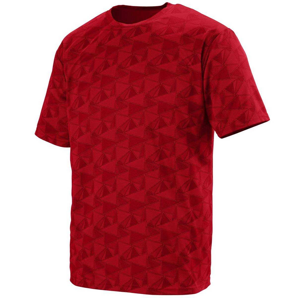 Augusta 1795 Elevate Wicking T-Shirt - Red Black Print - HIT a Double